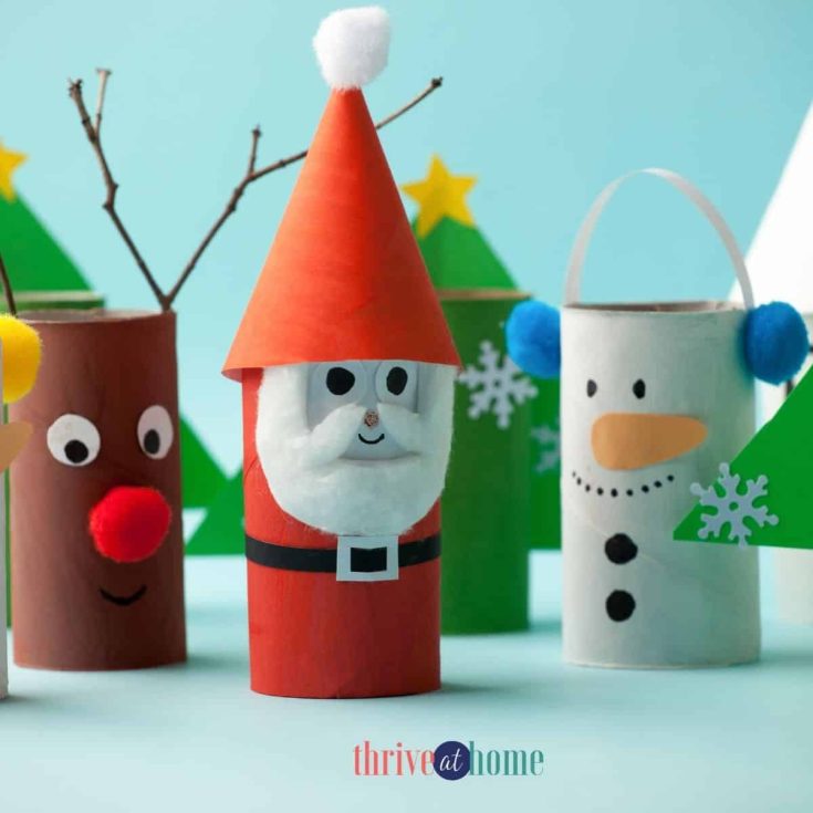 Easy Christmas Toilet Paper Roll Crafts for Kids.