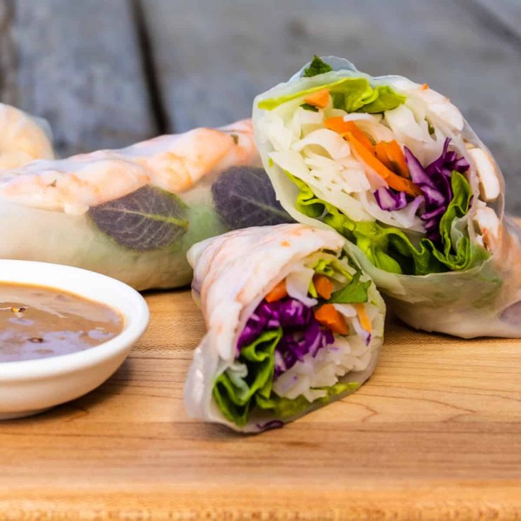Image for Shrimp Salad Rolls with Peanut Dipping Sauce