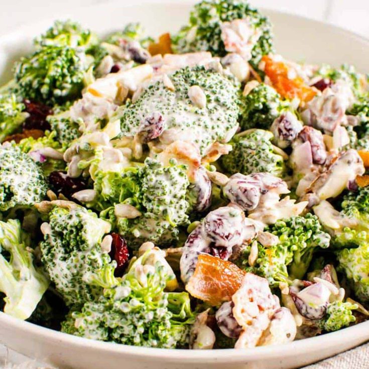 Image for Healthy Broccoli Salad with Greek Yogurt Dressing