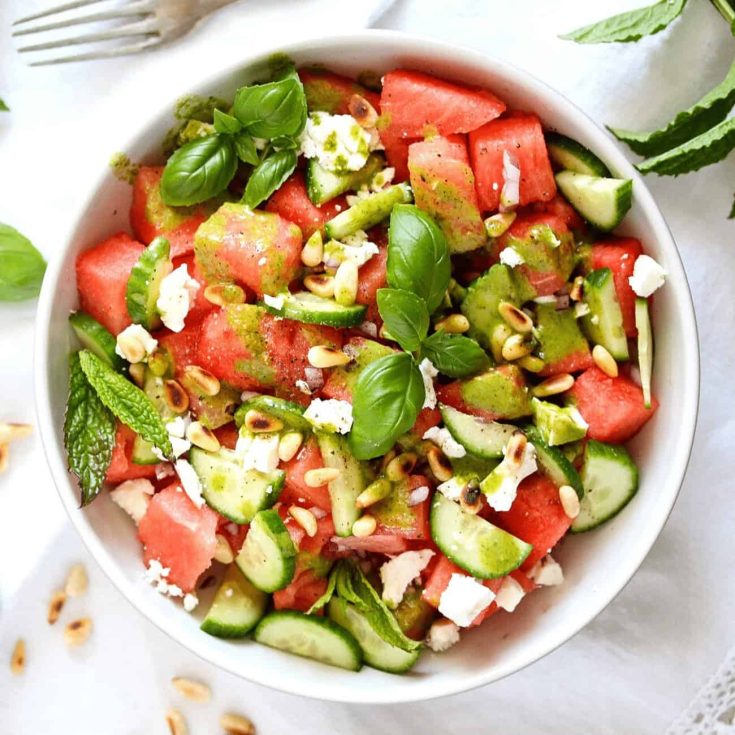 Image for Watermelon Feta Balsamic Salad