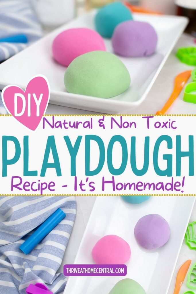 Diy natural & non toxic playdough recipe it's homemade.